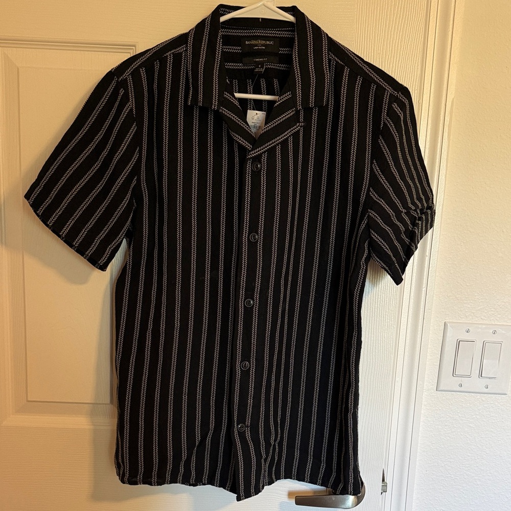 Banana Republic Factory | Black and White Striped Shirt